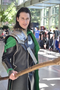 Cosplayer as Loki.  Not Tom Hiddleston, but close enough.